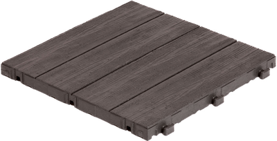 Садовая дорожка на землю модульное покрытие напольное MultyHome Woodgrain рифленое 30х30х2.3 см 6 шт. Коричневое (5903104920487)