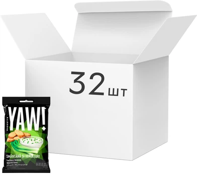 Упаковка сухариків YAW! Багети зі смаком сметани із зеленню 50 г х 32 шт (1.6 кг) (4841900001621)