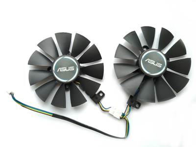 Вентилятор FirstD для видеокарты ASUS GTX 1060 1070 Dual RX 480 Dual (orgnl) 87 мм FDC10U12D9-C (T129215BU T129215SU PLD09210S12HH FDC10U12S9-C) комплект 2 шт (№119.22)
