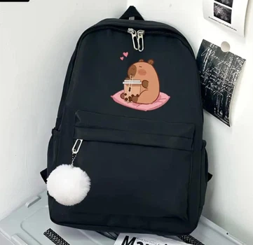Дитячий Рюкзак з Капібара Capybara Bubble Tea Підлітковий 38х28х12 см