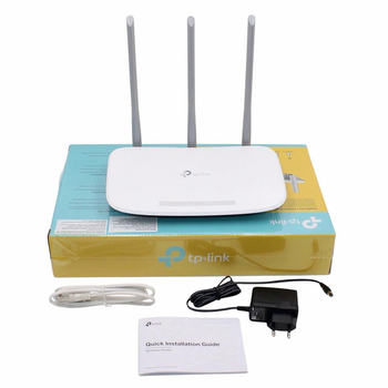 Бездротовий Wi-Fi роутер TP-Link N300 з 3 антенами, маршрутизатор 300 Мбіт/с 2.4 ГГц Білий