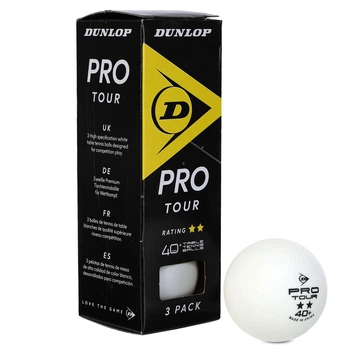 Набор мячей для настольного тенниса Dunlop Pro Tour 2 Star 679348-1 3 мяча в комплекте White