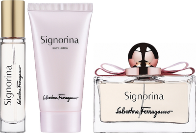 Набір для жінок Salvatore Ferragamo Signorina Парфумована вода 100 мл + Парфумована вода 10 мл + Лосьйон для тіла 50 мл (8052464896240)