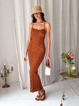 Сарафан женский ARTKNIT Кружево L-XL Коричневый (4823093473348)