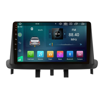 Штатная магнитола Cyclone C9 CPL. 2+32GB. CARPLAY Renault Megane 3 2008-2016 з великим екраном