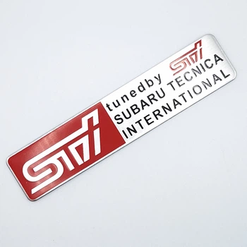 Емблема алюмінієва SUBARU STI (Subaru tecnica international) 12,0*2,6 см