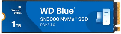 Накопичувач SSD Western Digital Blue 1Tb SN5000 M.2 2280 PCI-E 4.0x4 (WDS100T4B0E)
