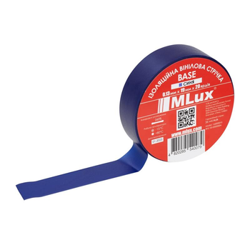 Синяя ПВХ изолента MLux BASE (1 шт.)