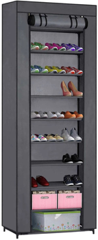 Szafa tekstylna na buty Massido 28 x 58 x 175 cm grafitowa (5908220477174)