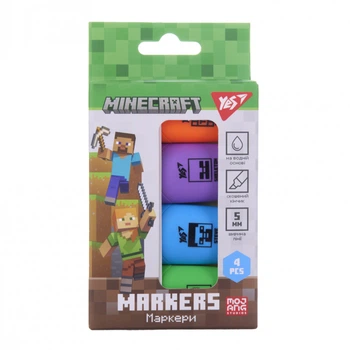 Набор маркеров текстовых YES Minecraft 391095 4 цвета 5087960