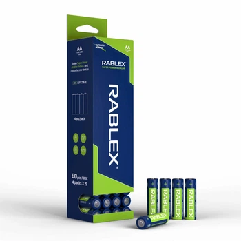 Батарейка алкалінова Rablex LR6/AA, в запайці 4шт (ціна за 4шт)
