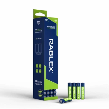 Батарейка алкалінова Rablex LR03/AAA, в запайці 4шт (Ціна за 4шт)