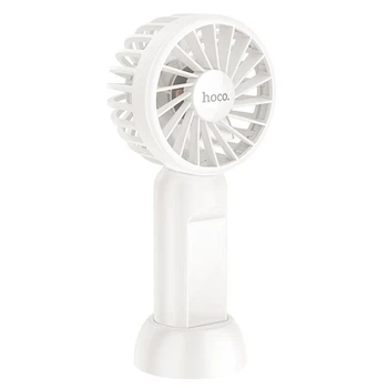 Вентилятор портативный HOCO HX60 Nimble portable handheld fan, 36dB, 1200mAh, 2.8-6.5h, White