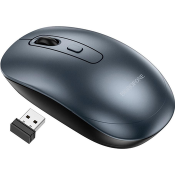 Миша бездротова Borofone BG13 Winner 2.4ГГц Black/Metal Gray (6941991109997)