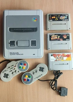 Консоль Super Nintendo Famicom (Японія) + 2 геймпади + 3 картріджа - Б/У
