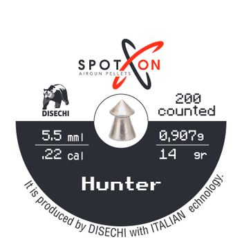 Пули Spoton Hunter 0.907 гр, 200 шт, 5.5 мм