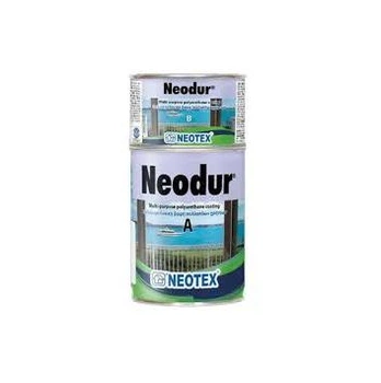 Краска полиуретановая алифатическая для металла бетона дерева Neotex Neodur (А+В) 1 кг ral 7040 серый