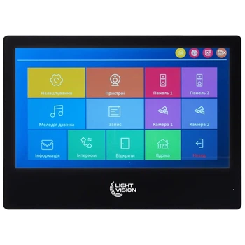 Видеодомофон Light Vision SINGAPORE WiFi FHD BLACK (AI) 10"