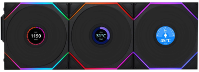 Zestaw wentylatorów Lian Li Uni Fan TL Wireless LCD 120 Black (LULI-117)