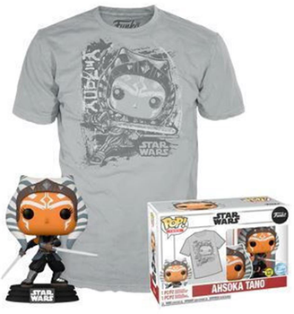 Набір Funko Pop! & Tee Disney Star Wars Фігурка Bobble-Head Ahsoka Tano + футболка розмір S 74499 (889698744997)