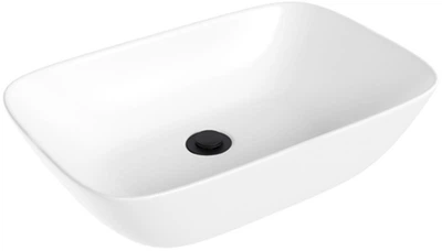 Раковина Helmken 45450000 50.5 см белая + донный клапан Click-Clack черный матовый