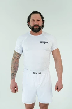 Basic White (Odyn Voin) двойка light (рашгард короткий, шорты) - XL