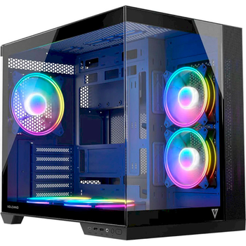 Корпус Modecom VOLCANO Panorama APEX, ATX, без БЖ, 5 ARGB вентиляторів, чорний
