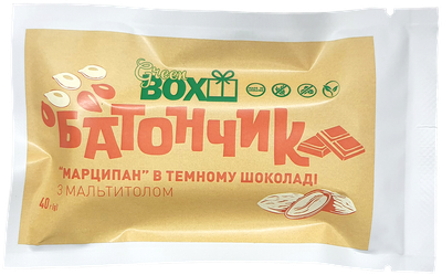 Батончик Green Box «Марципан» в темному шоколаді 40г