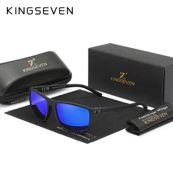 Мужские поляризационные солнцезащитные очки KINGSEVEN LC755 Black Dark Blue
