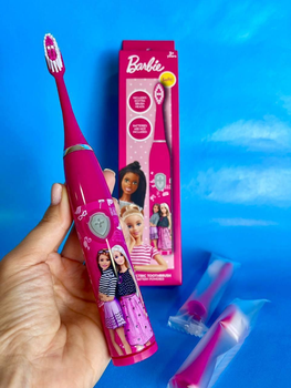Электрическая зубная щетка для девочек BARBIE с кнопкой