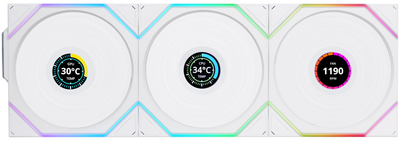 Zestaw wentylatorów Lian Li Uni Fan TL Wireless LCD 120 White (LULI-118)