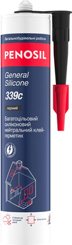 Багатоцільовий силіконовий нейтральний клей-герметик Penosil General Silicone 339c 310 мл Чорний (H4898)