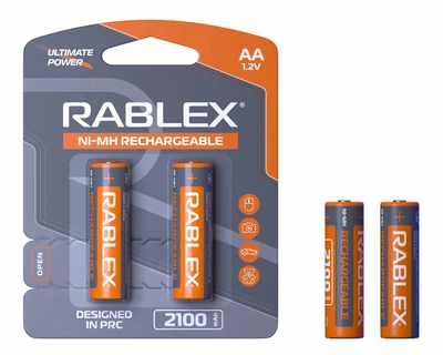 Аккумулятор Rablex HR06/AA 2100mAh, на блістері 2шт (ціна за 2шт)