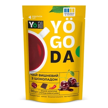 Напиток Yogoda Чай Вишневый с Шоколадом 50 г Дойпак