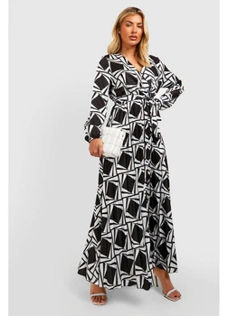 Платье boohoo 36 Черно-белый GZZ17836_04