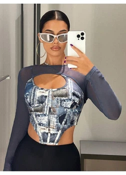 Топ-блузка SHEIN L Сірий sz2305167277255350