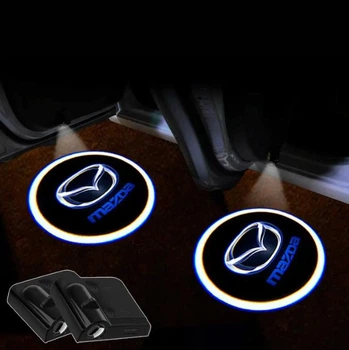 Проектор-подсветка дверей авто с логотипом Mazda Цена за 1шт (с магнитом, на скотче)