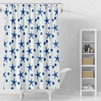 Шторка - фіранка для ванної Eco Fabric Морські зірки PEVA 180 х 180 см (EF-1803-C)