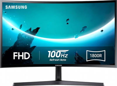 Монітор Samsung 24" Essential S3 (LS24D366GAIXCI) -- VA 1800R FullHD / 100Hz / 4 мс (GTG) / sRGB 95 % / Eye Saver Mode
