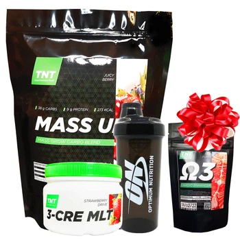 Комплекс спортивного харчування Target Nutrition Trend Гейнер 2.5 кг. Mass-up + креатин + омега 3 + шейкер