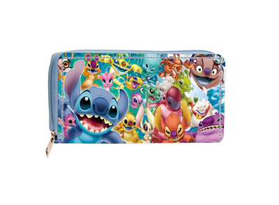 Кошелек бумажник на молнии детский Стич 19 *10 см Stich Синий Disney м/ф “Лило и Стич” (II) 33565