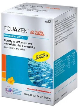 Дієтична добавка QPharma Equazen Полуниця 240 капсул для жування (5060072605935)