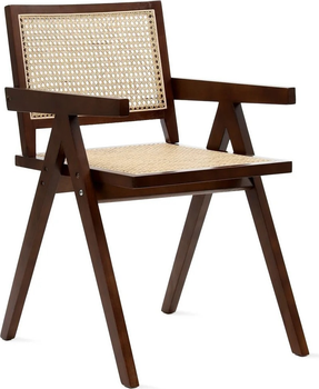 Krzesło do kuchni i salonu HOMLA ROTIN 50 x 55 x 78 cm Dark (5904183834092)