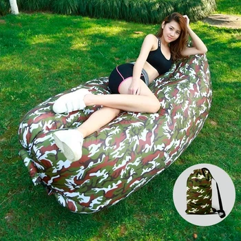 Надувной гамак-шезлонг XO SF-01 Army Green Camo | легкий, портативный, до 180 кг