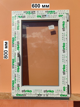 Окно Steko 600 х 800 мм 2/стекла + аргон, открывается направо