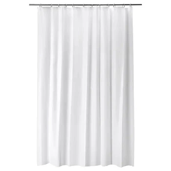 Шторка для ванної та душу IKEA BJÄRSEN 180x200 см біла фіранка у ванну кімнату без кілець 604.437.02