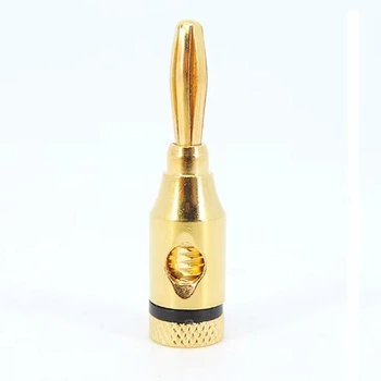Штекер коннектор разъем типа банан Alitek Banana Plug Gold/Black ring (48863)