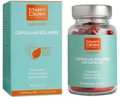 Suplement diety Martiderm Sun Care dla zdrowej opalenizny 60 kapsułek (8436589051782)