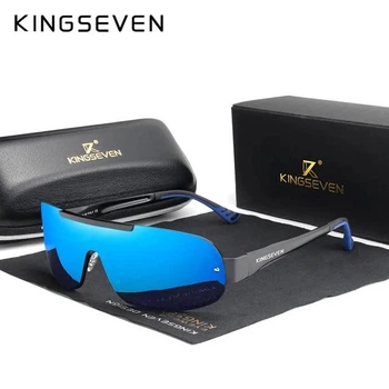 Мужские поляризационные солнцезащитные очки KINGSEVEN N7716 Mirror Blue