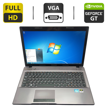 Ноутбук Lenovo IdeaPad Z570 / 15.6" (1366x768) TN / Intel Core i3-2330M (2 (4) ядра по 2.2 GHz) / 6 GB DDR3 / 500 GB HDD / nVidia GeForce GT 540M, 1 GB GDDR3, 64-bit / WebCam б/у